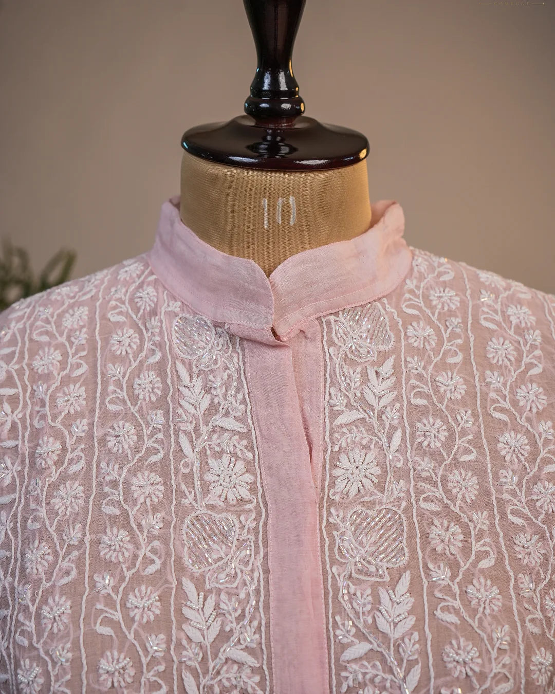 Blush Pink Handcrafted Lucknowi Chikankari Co-Ord Set